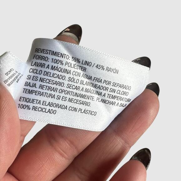 A New Day Women’s Linen Blend Gingham Blazer Tan White Size XXL - Picture 5 of 8